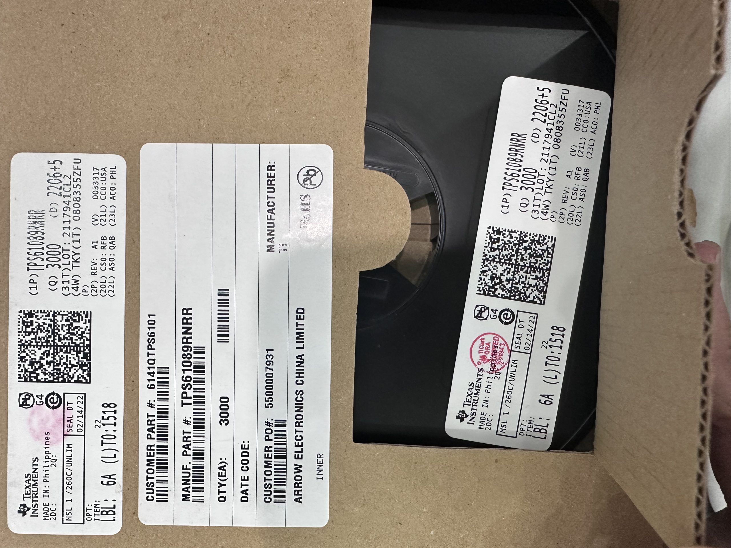 Texas Instruments TPS61089RNRR Synchronous Boost Converter IC